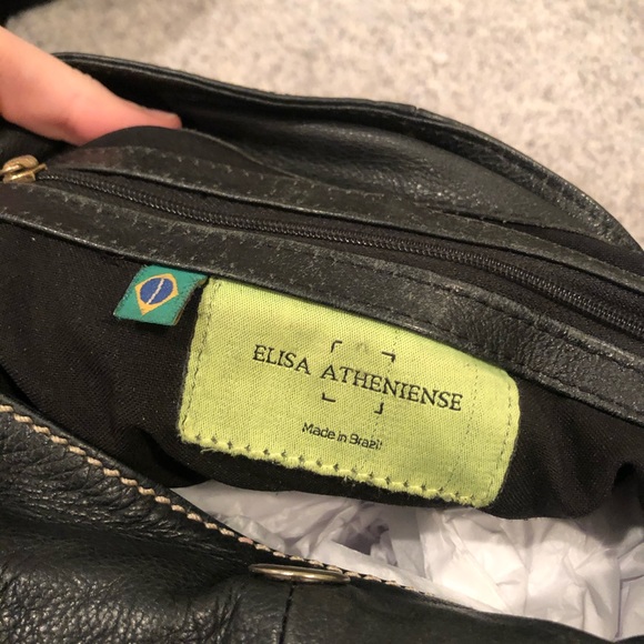 VINTAGE BLACK LEATHER BAG - Picture 2 of 4